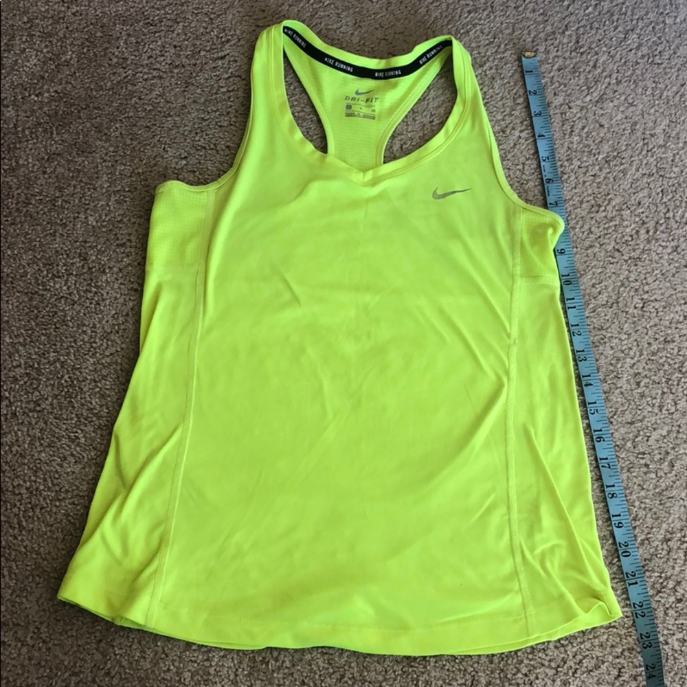 Nike dri-fit XS yellow racer back workout top